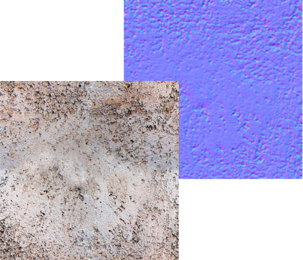 Concrete Wall Texture With Normal Map