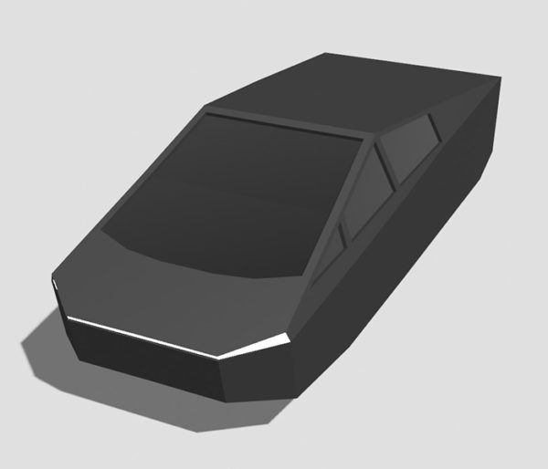 Tesla Cybertruck Without Wheel 3D Model Free