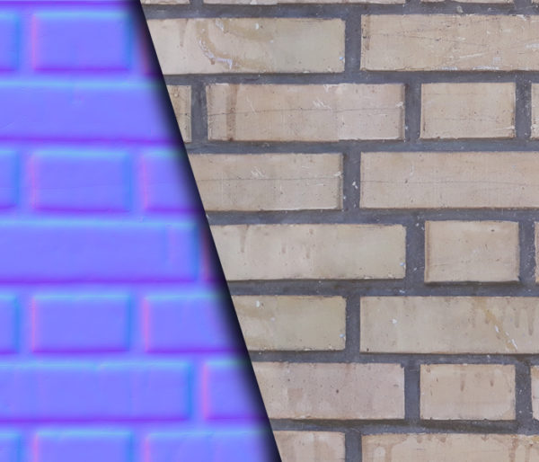Brick Wall Texture With Normal Map