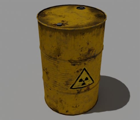 Yellow Fuel Metal Barrel 3D Model Free Download