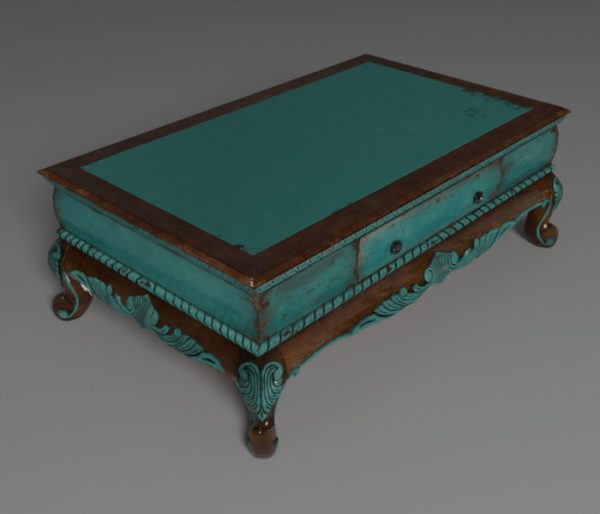 Old Classic Table 3D Model Free Download