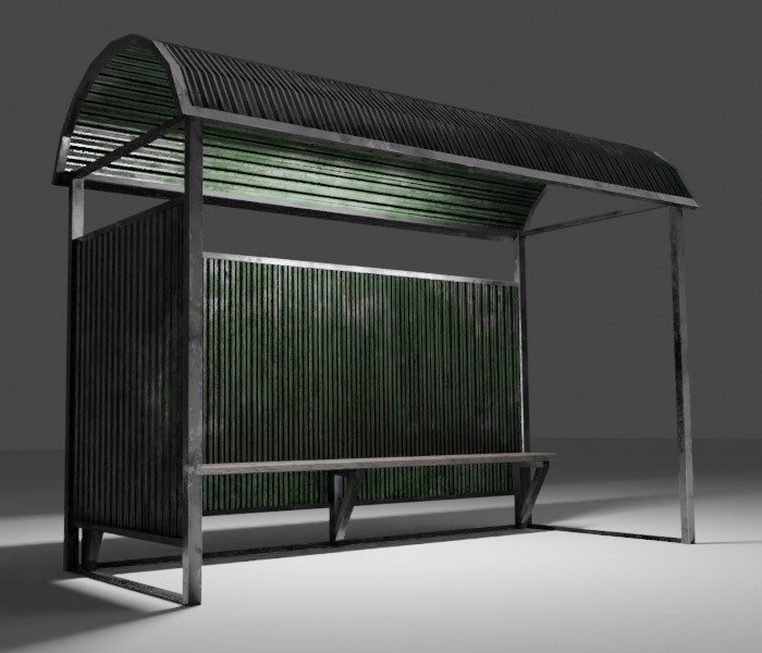 Bus Station 3D Model Download